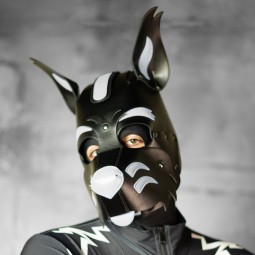 X2 Pup Hood - Black/White
