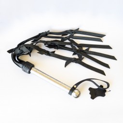 Leather Barb Wire Flogger -...