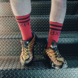 BXR Tennis socks - Red/black