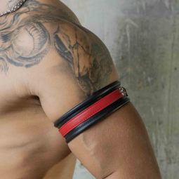 Leather Armband with RED...
