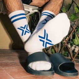 CLUBBING Socks - X white/blue