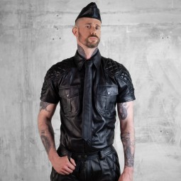 Leather Tie - Berlin10 - black
